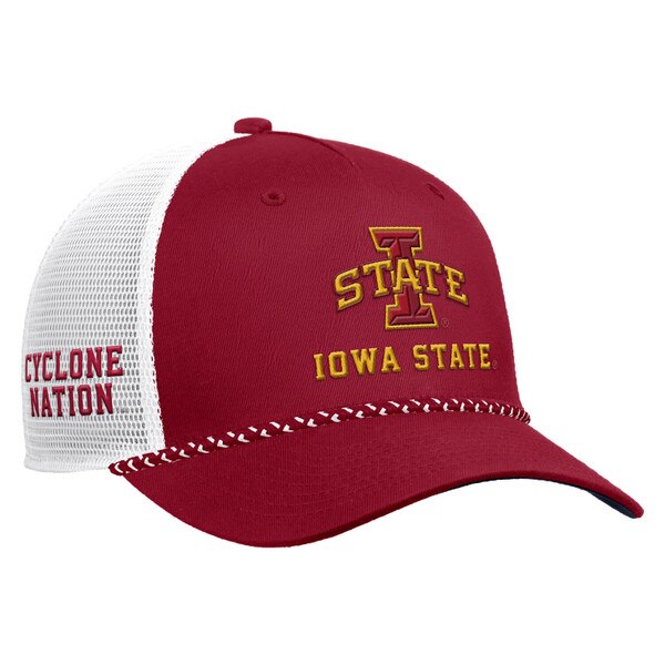 Nike I-State Cardinal and White FA26 Adjustable Trucker Rope Cap right side vendor image